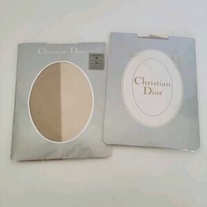Christian Dior Pantyhose Lot Of 2 M 85-93cm Col 10 Chantilly Tan Beige Vintage